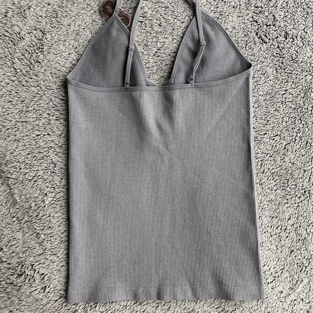 NWT Lace Front Cami in Heather Grey - Picture 3 of 7
